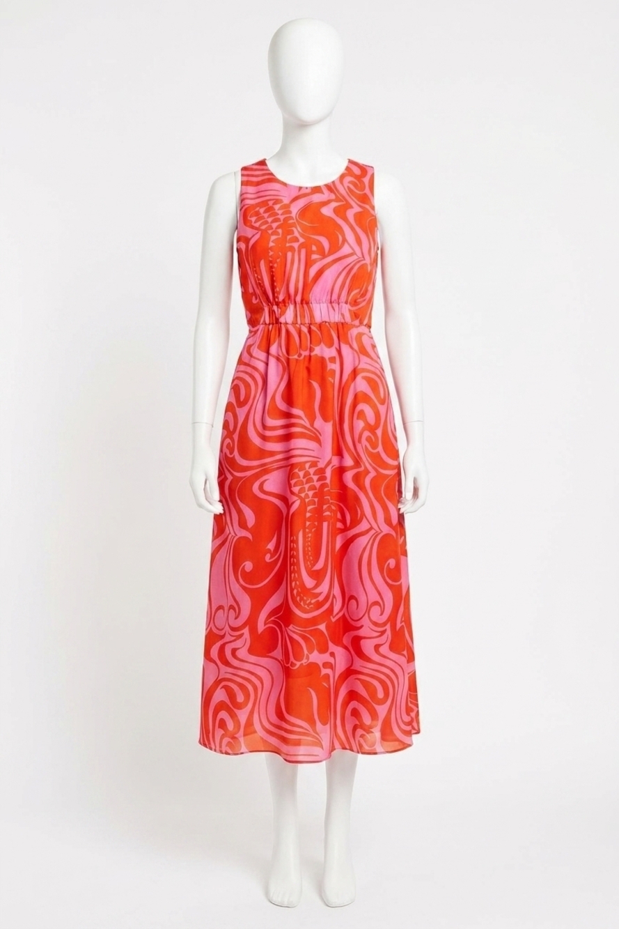 NEW DREW amber midi dress in hot pink